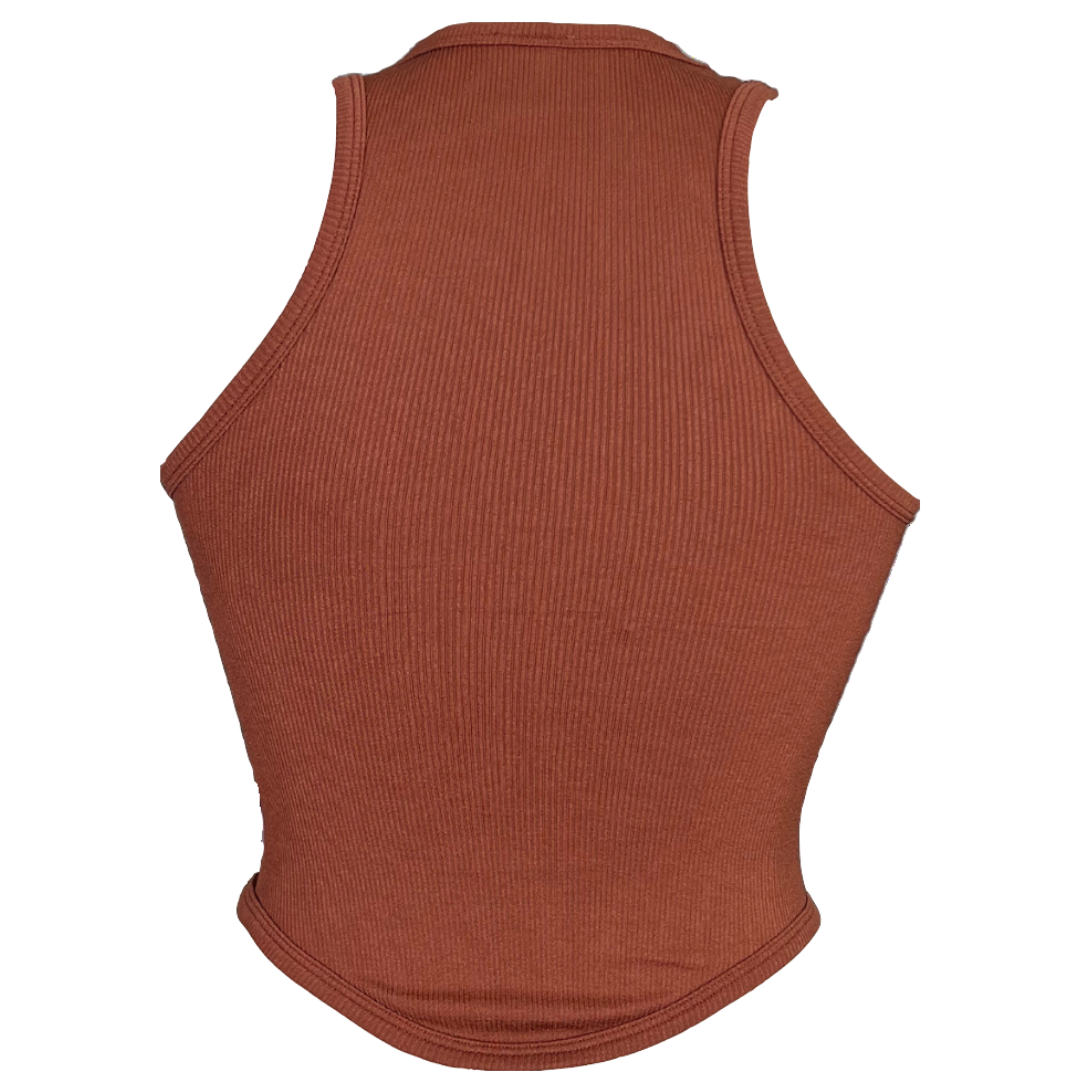 Burnt Orange Seamless Tank Top