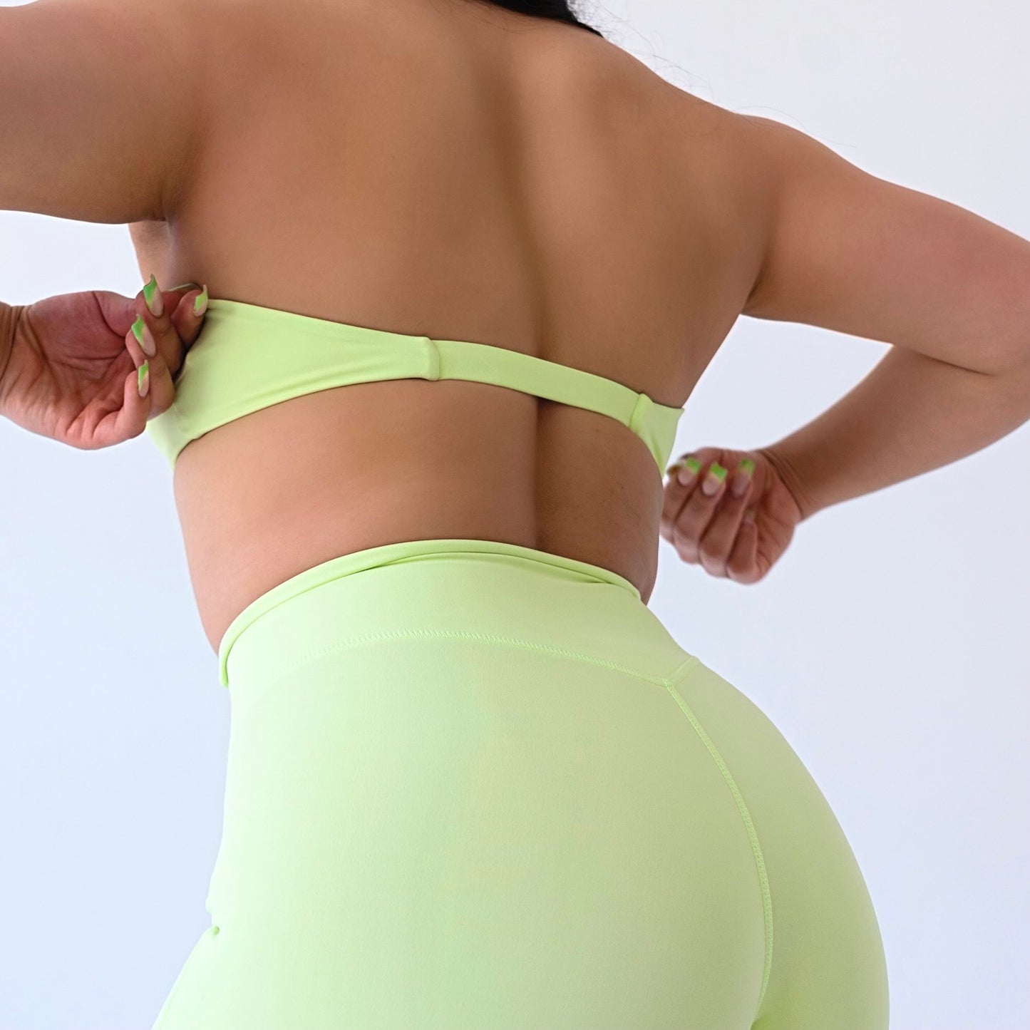 Light Green Smooth Halter Twist Top